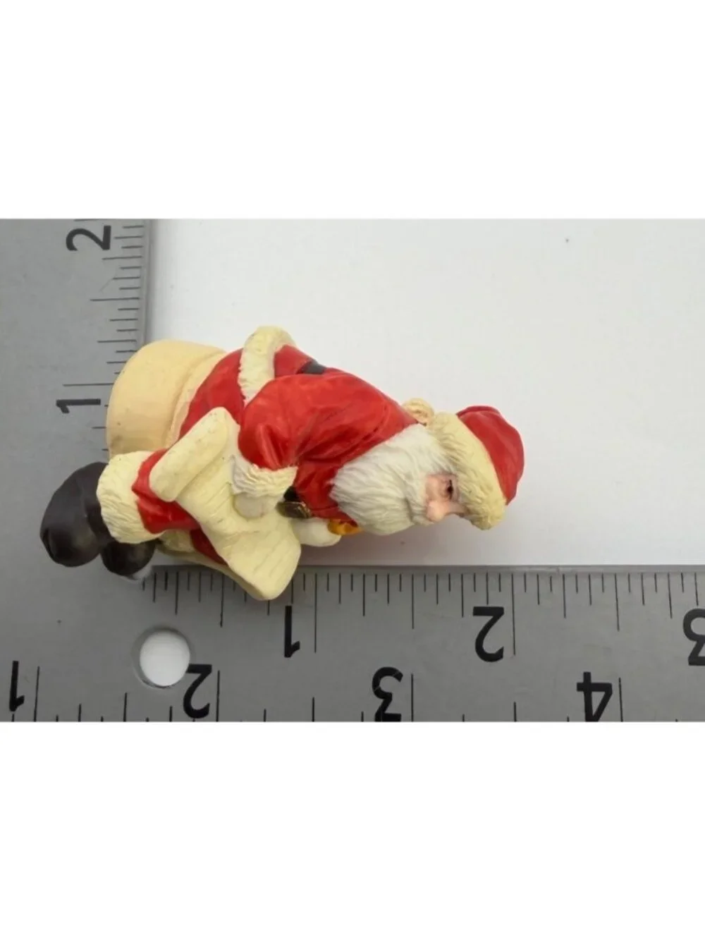 Vintage Santa Claus Christmas Figurine Naughty Nice List Scroll 90s Holiday